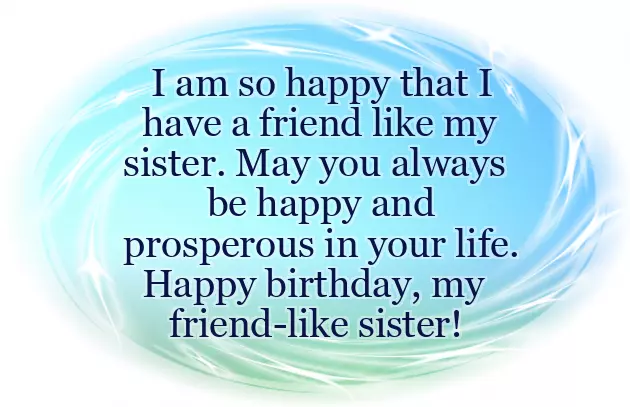 Best Friend Like Sister Birthday Wishes