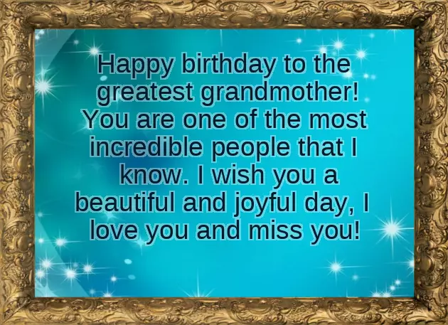 Greeting For Grandmother