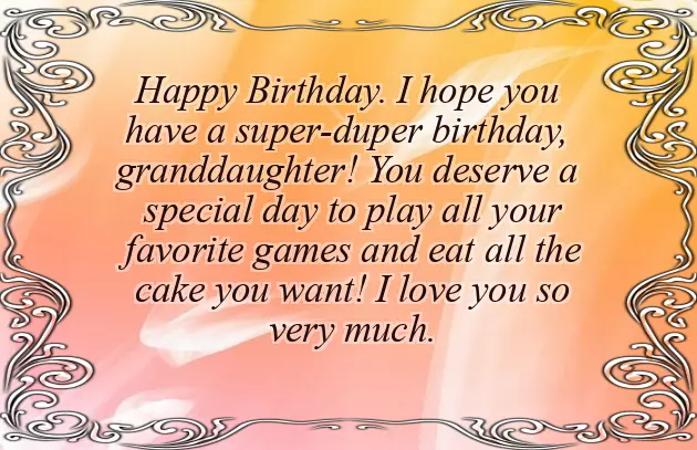 Birthday Wishes For Granddaughter From Grandparents