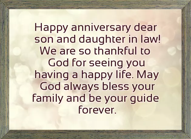 Happy Anniversary To My Son And His Wife