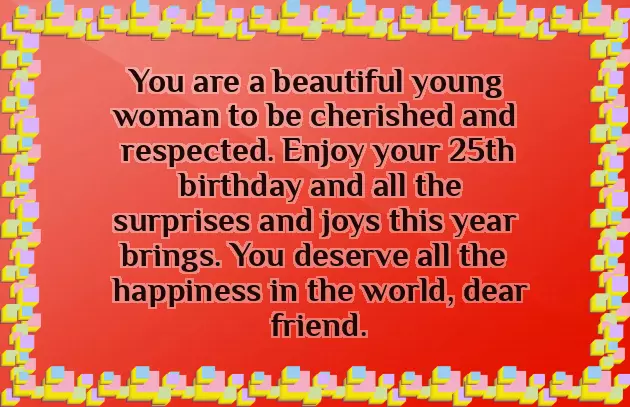 25Th Birthday Wishes 25Th Birthday Wishes