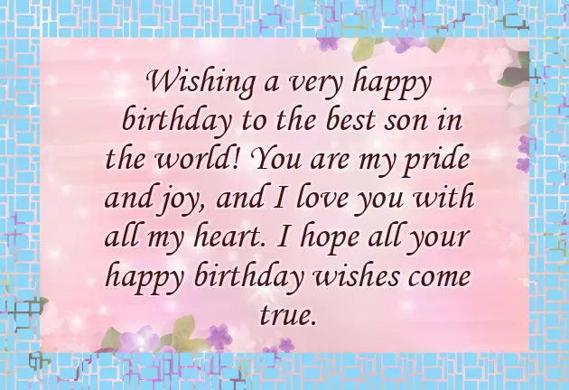 Happy Birthday Quotes For Son