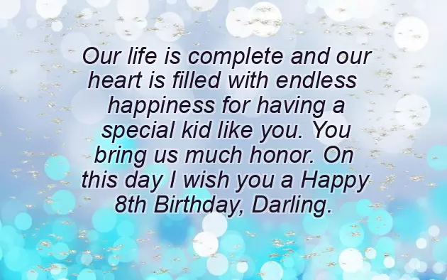 Son 8Th Birthday Wishes