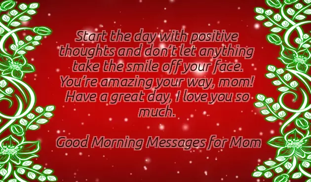 Morning Message For Mom