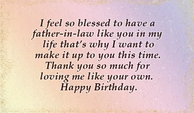 Birthday Wishes To My Father In Law