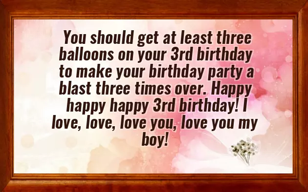 Birthday Wishes For 3 Years Baby Boy Birthday Wishes For 3 Years Baby Boy