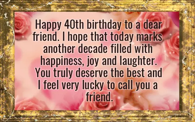 Birthday Wishes 40Th