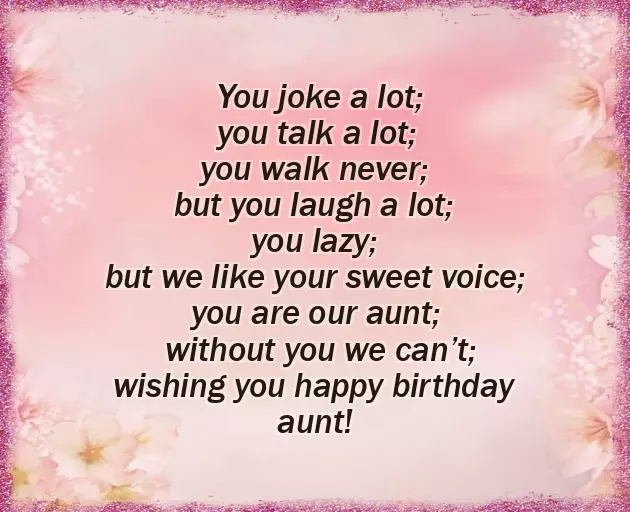 Happy Birthday To A Wonderful Aunt