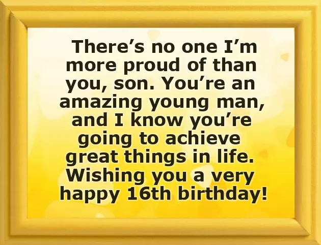 Happy 16Th Birthday Son From Mom Quotes Happy 16Th Birthday Son From Mom Quotes