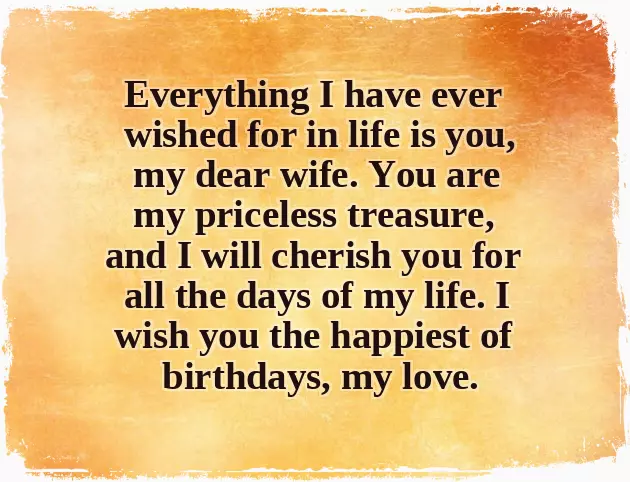 Sweet Birthday Wish For Wife