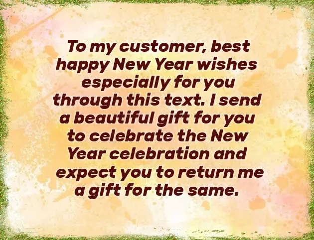 Happy New Year Wishes For Customers