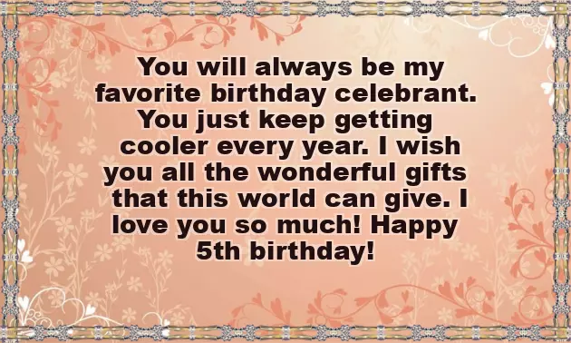 Birthday Wishes For 5Yr Old Boy Birthday Wishes For 5Yr Old Boy