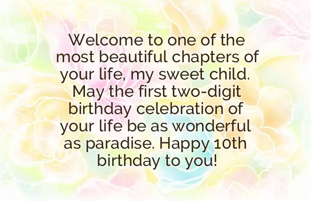 10Th Bday Wishes 10Th Bday Wishes