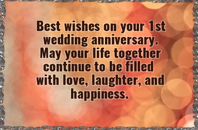 First Wedding Anniversary First Wedding Anniversary