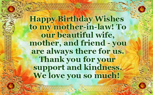 Happy Birthday To You Mother In Law