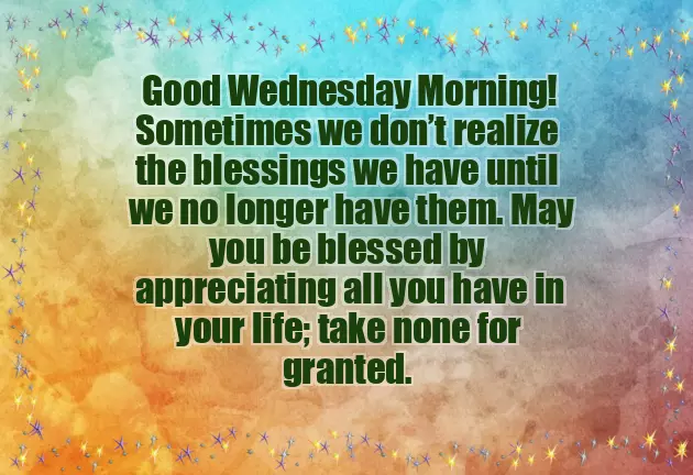 Wednesday Morning Messages Wednesday Morning Messages