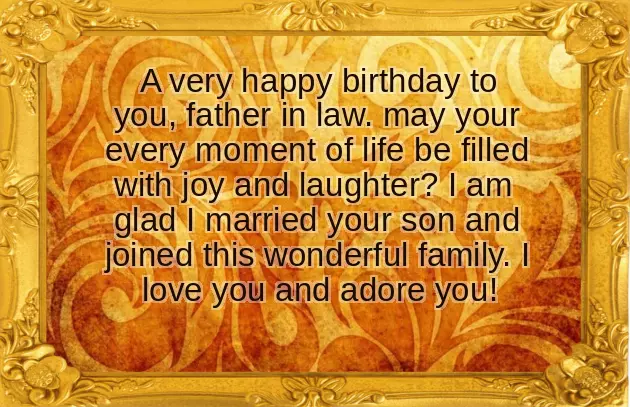 Father In Law Happy Birthday Wishes