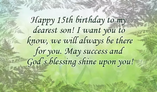Happy 15Th Birthday Son Poem Happy 15Th Birthday Son Poem