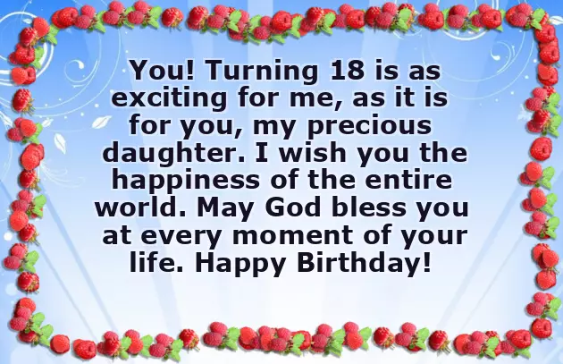 18Th Birthday Greetings To My Daughter 18Th Birthday Greetings To My Daughter