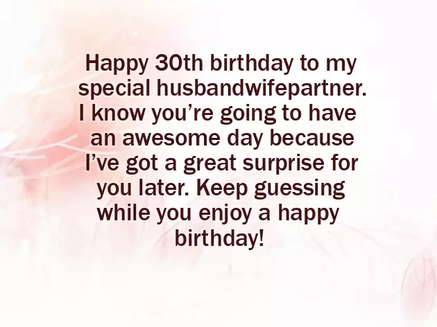 Birthday Wishes 30 Birthday Wishes 30