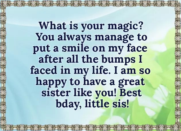 Best Birthday Wishes To Younger Sister