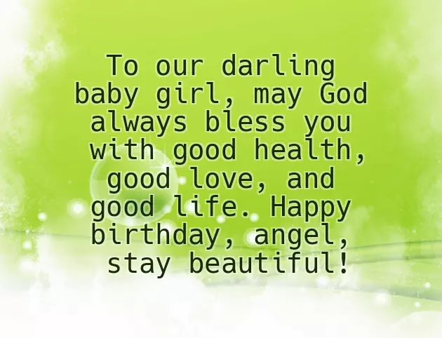 Birthday Wishes For Baby Girl 1St Birthday