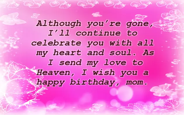 Mum Happy Birthday In Heaven