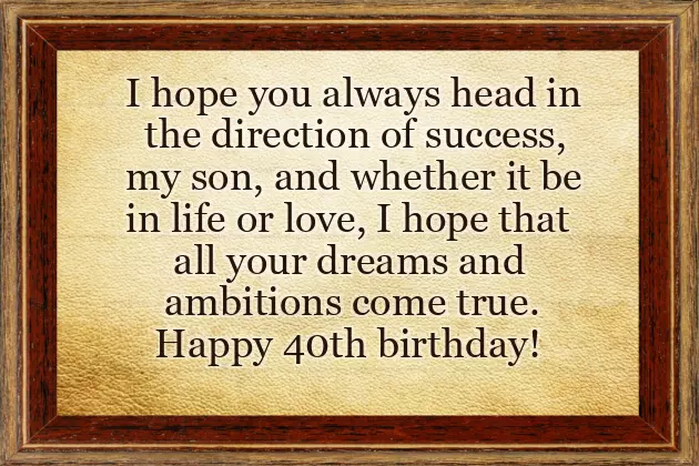 40Th Birthday Wishes Brother