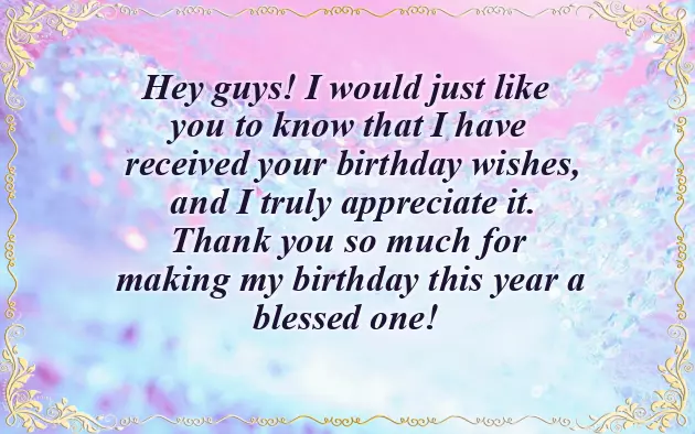 Birthday Wishes Thank You Message