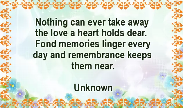 First Death Anniversary Message