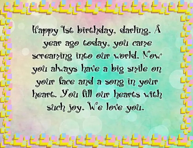 Birthday Wishes For A One Year Old Grandson