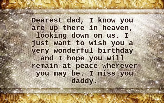 Birthday Wishes For Deceased Father From Daughter