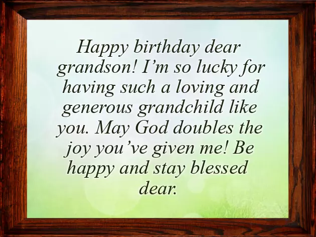 Happy Birthday To My First Grandson