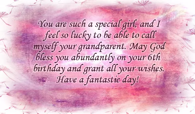 6Th Birthday Wishes For Granddaughter