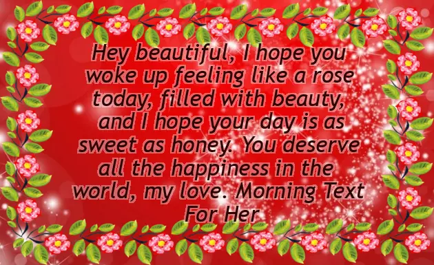 Emotional Morning Message For Her
