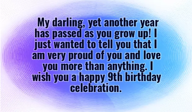 Birthday Wishes To My 9 Year Old Son