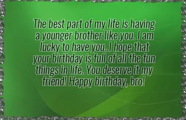 Younger Brother Birthday Younger Brother Birthday