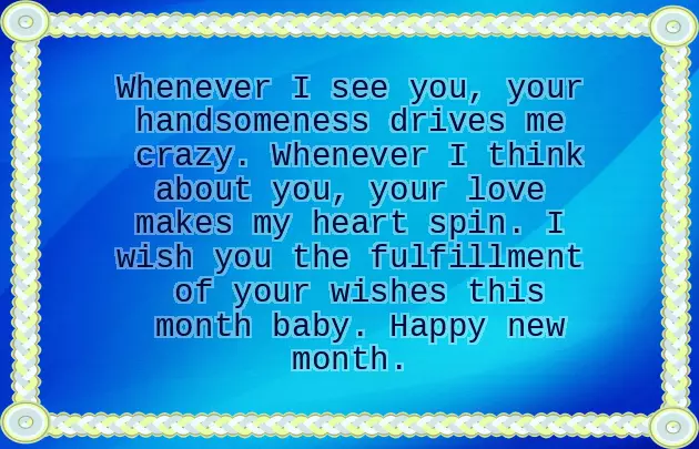 New Month Message To A Girlfriend New Month Message To A Girlfriend