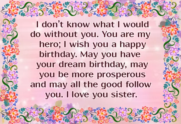 Sweet Sister Birthday Quotes