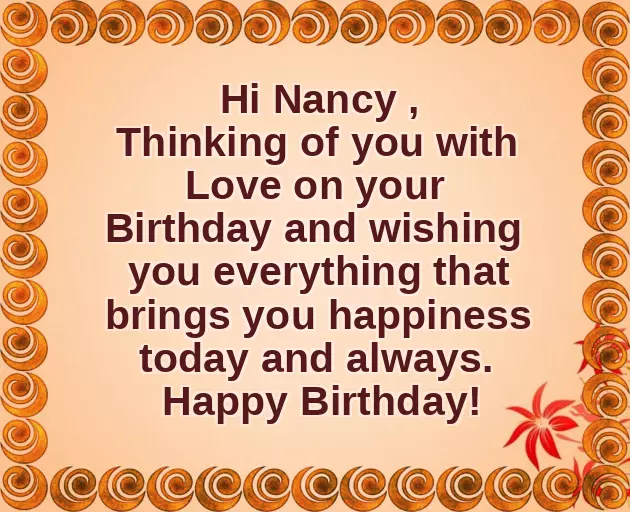 Happy Birthday Dear Nancy