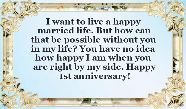 1St Wedding Anniversary Message