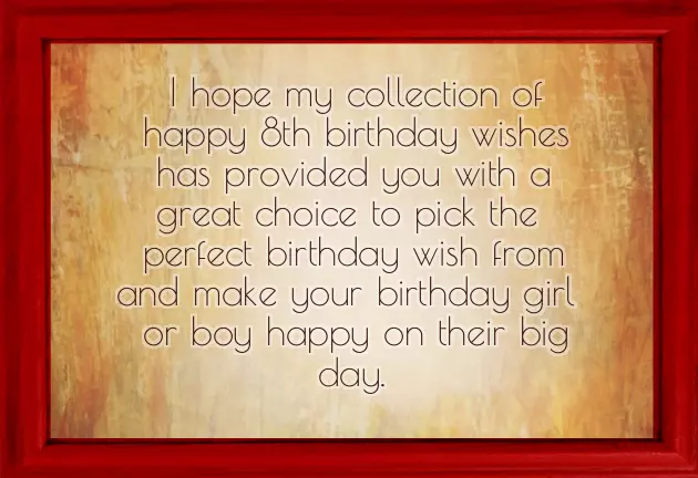 Happy Birthday To 8 Year Old Happy Birthday To 8 Year Old