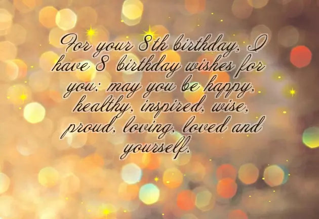 Birthday Wishes For 8 Year Old Son