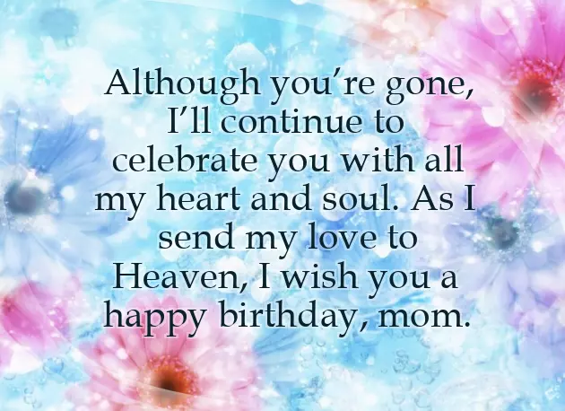 Birthday Wishes To Heaven For Mom