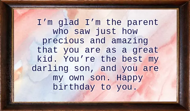 Birthday Wishes For Adopted Son