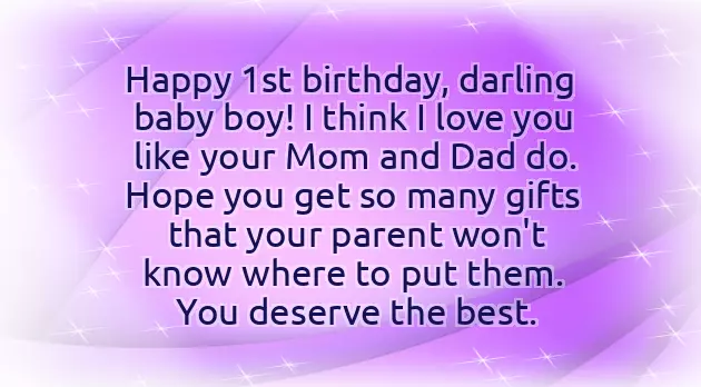 1St Birthday Wish For My Baby Boy