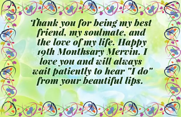 Monthsary Greetings For Boyfriend