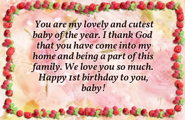 Cute 1St Birthday Wishes For Baby Girl Cute 1St Birthday Wishes For Baby Girl