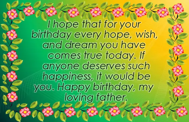 Happy Birthday Wishes From Daughter To Father