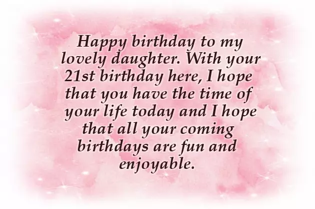 Happy 21St Birthday Daughter Happy 21St Birthday Daughter